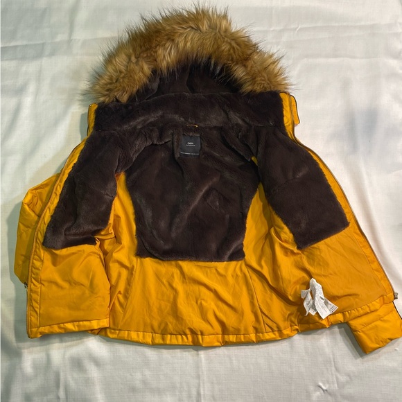 Zara Brown Faux Fur Outerwear - Picture 5 of 12